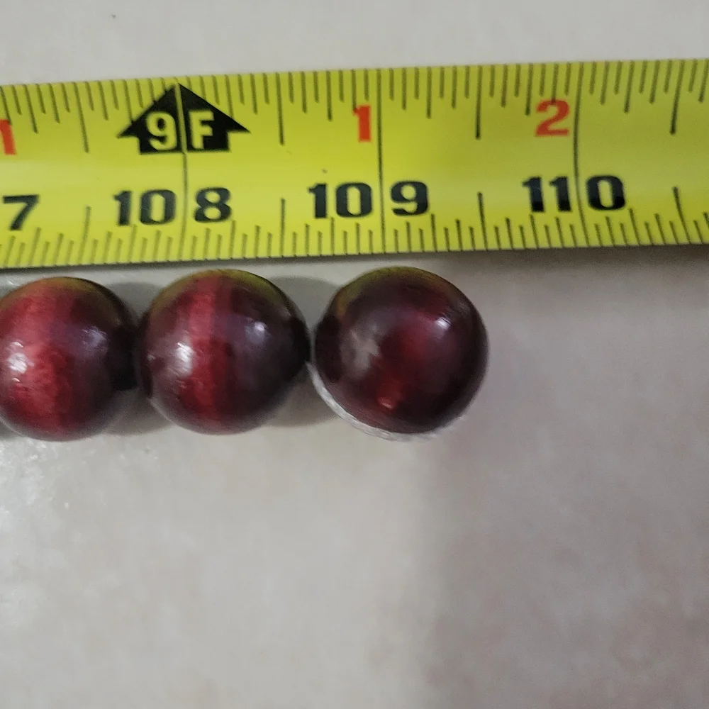 9 ft Wooden Bead Garland Decor Christmas Tree Beaded Garland, cranberry